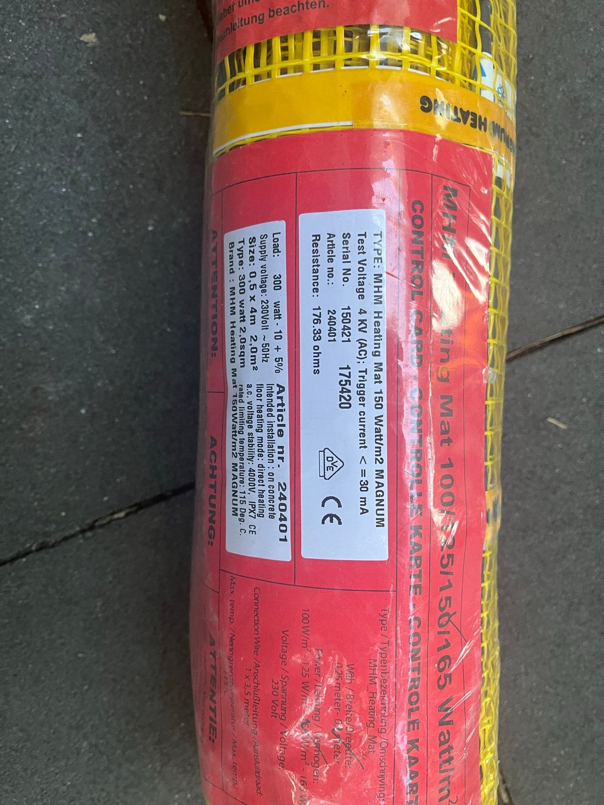 3x MAGNUM Heating Mat -elektrische vloerverwarming- 150Watt, Minder dan 30 cm, Overige typen, Nieuw, Minder dan 60 cm