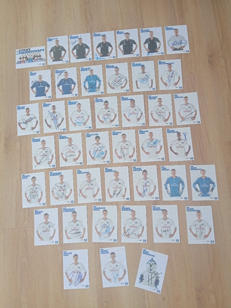 Gesigneerde 2011-2012 spelerskaarten HSV (Hamburger SV), Verzamelen, Ophalen of Verzenden, Nieuw, Buitenlandse clubs, Spelerskaart