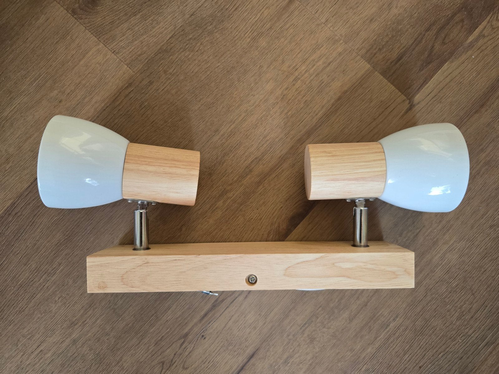 5x Lindby Plafondspot/Wandspot Hout met 2 LED Spots, Ophalen, Lindby, Zo goed als nieuw, LED
