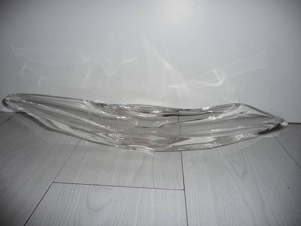 oude HELDER KRISTALLEN SCHAAL afmeting 14x52cm, Antiek en Kunst, Ophalen of Verzenden