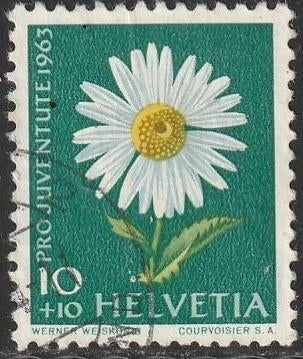 Zwitserland 1963 787x Pro Juventute 10c, Gest, Ophalen of Verzenden, Gestempeld