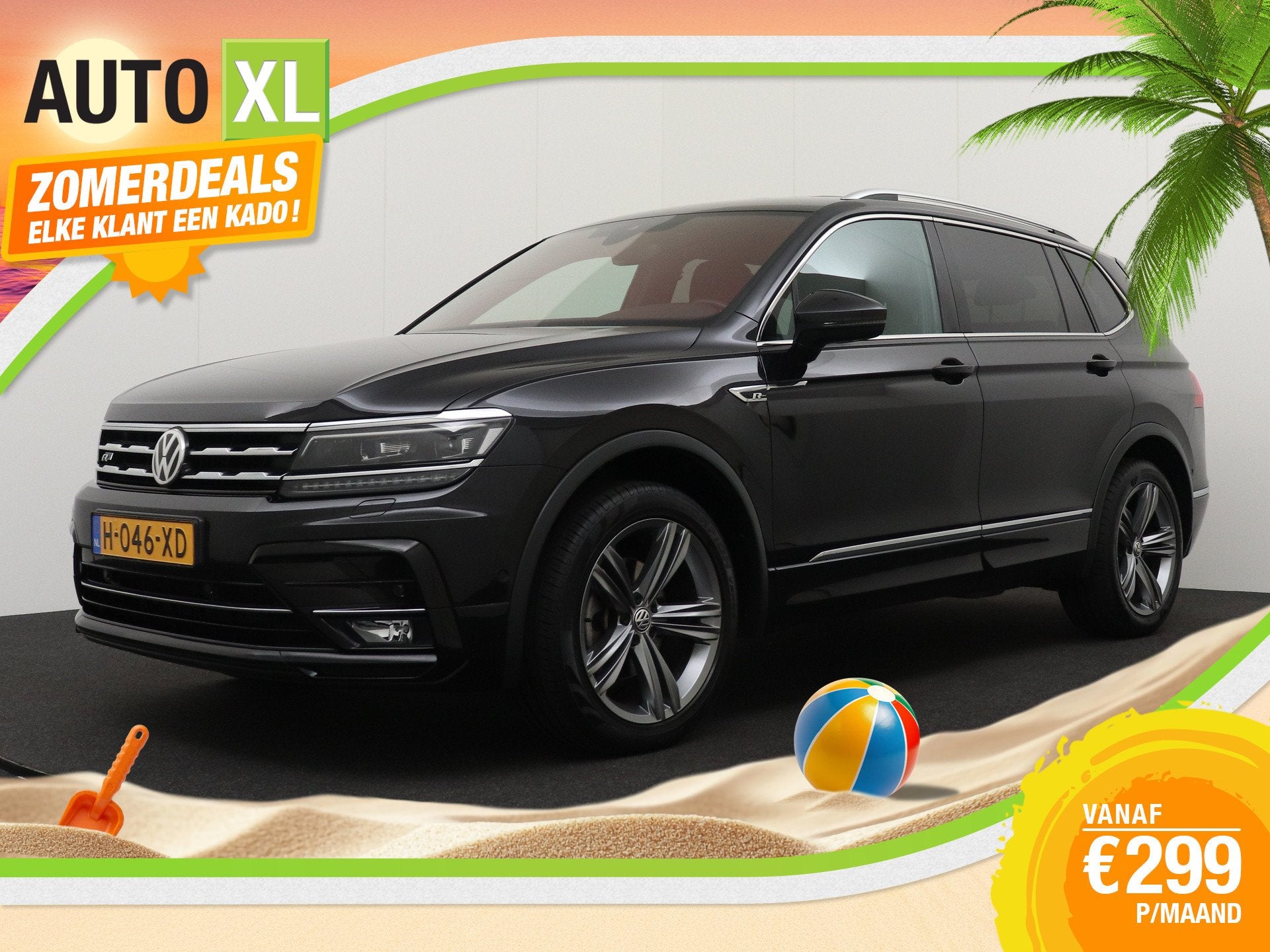 Volkswagen Tiguan Allspace 1.5 150 PK Aut. R-Line 7p. Trekha, 150 pk, 7 stoelen, Zwart, Bedrijf