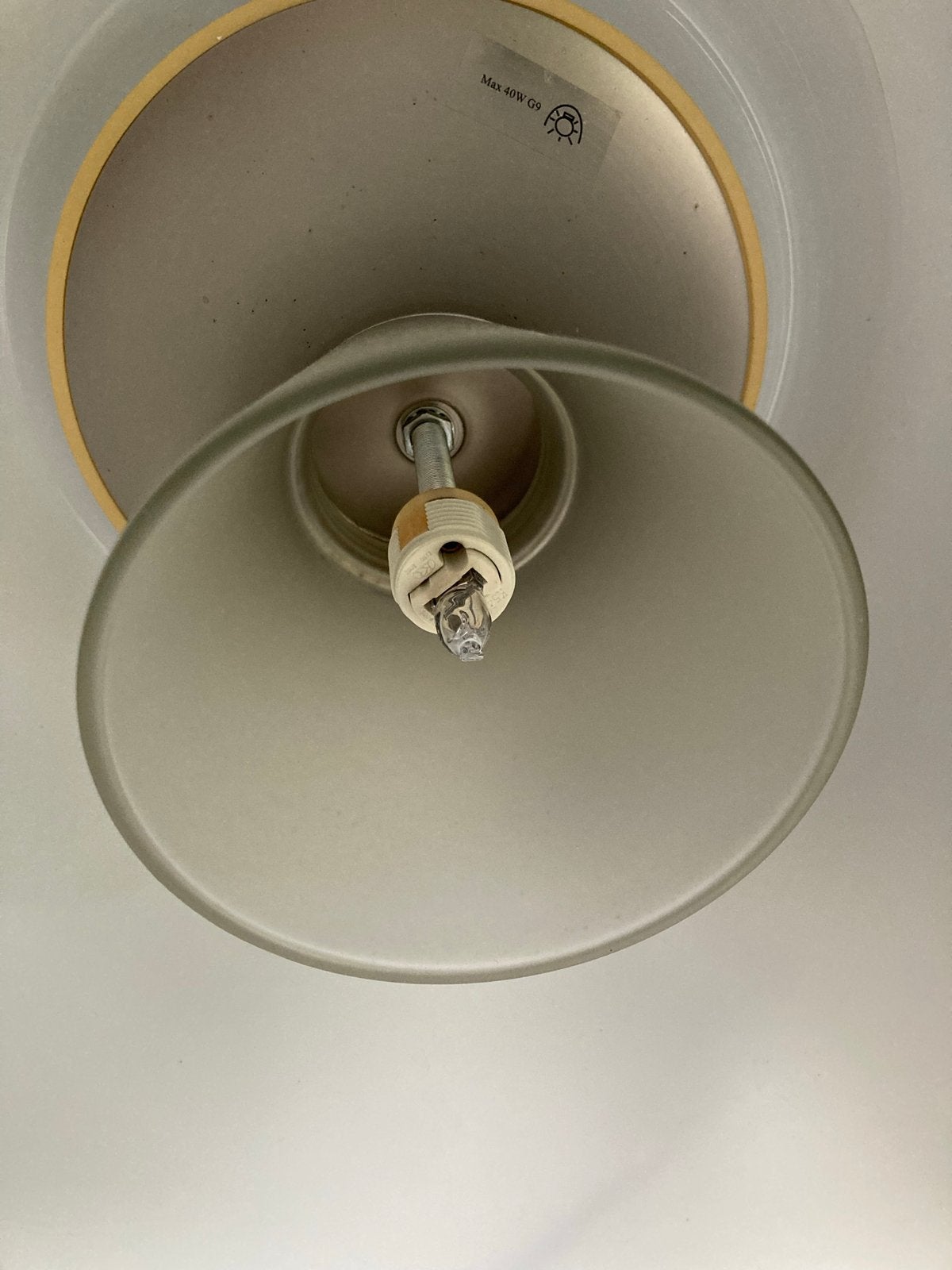 Set van 2 IKEA plafondlampen met dimmer, Ophalen, Gebruikt, Glas, Minder dan 50 cm