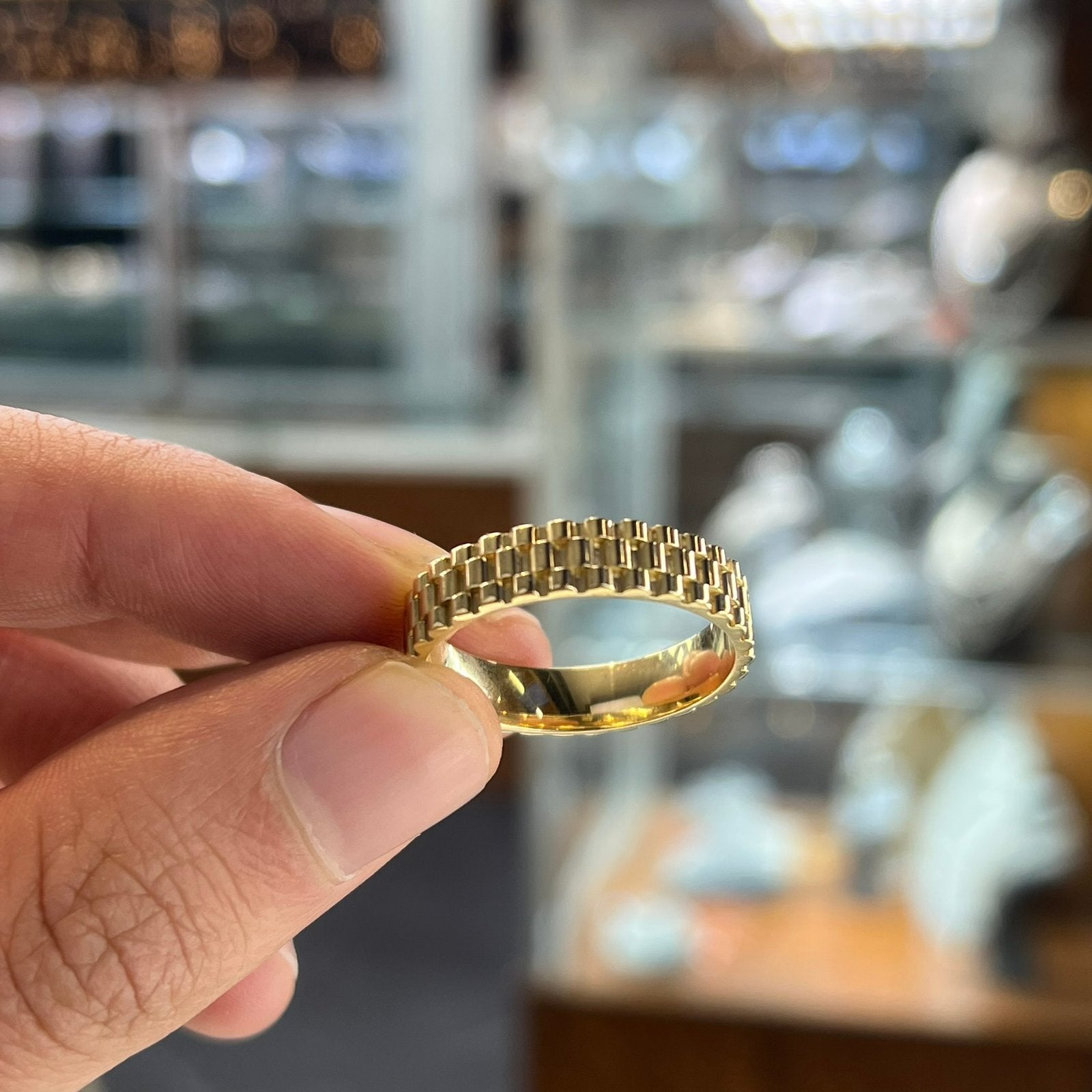 14 karaat gouden ring rolex model massief, Sieraden, Tassen en Uiterlijk, Ophalen of Verzenden, Nieuw, Goud, Dame of Heer