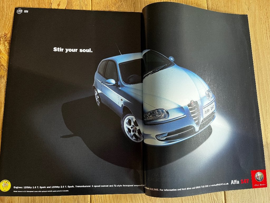 Alfa Romeo 147 originele advertentie, Ophalen of Verzenden, Gelezen, Alfa Romeo