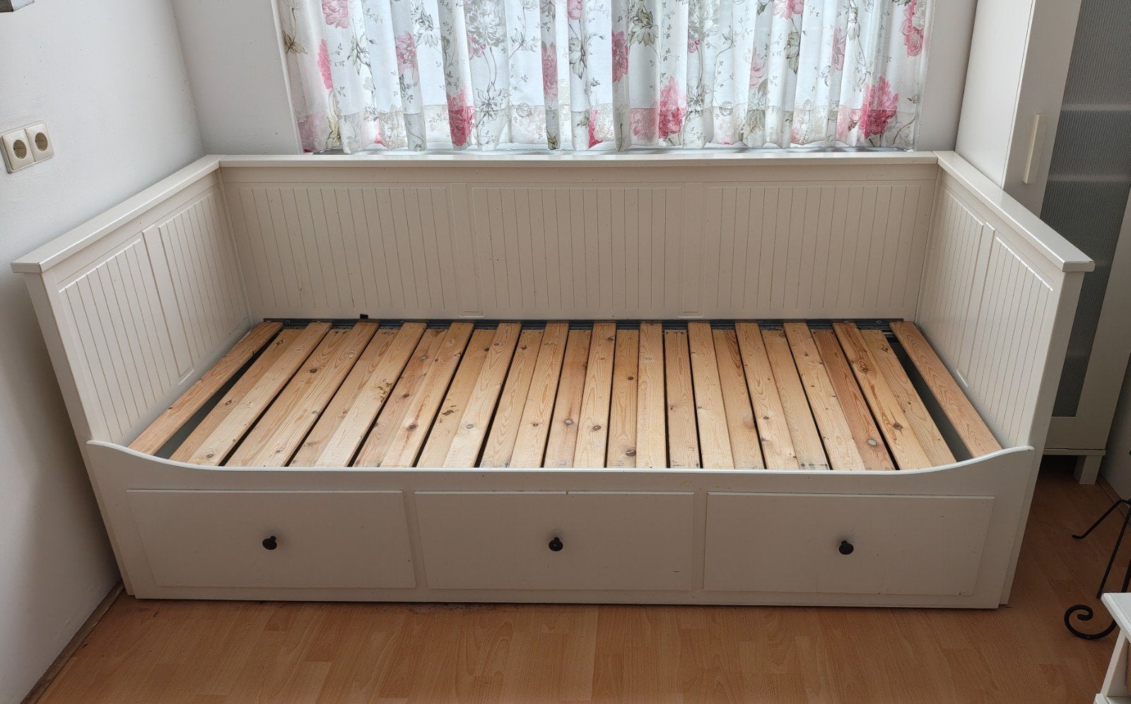 Ikea HEMNES bedbank te koop 80x200 | gebruikte staat, Ophalen, Gebruikt, Wit, Tweepersoons