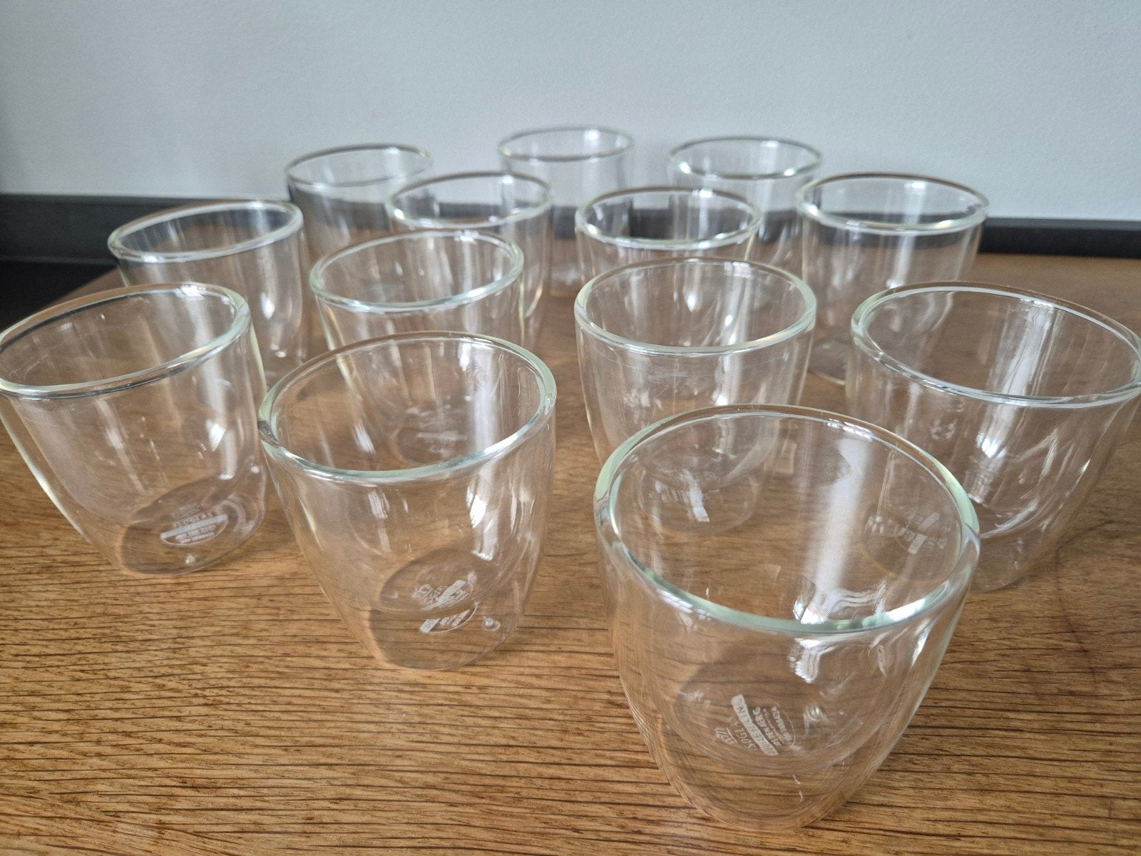 18-delige set dubbelwandige thee- en koffieglazen, Ophalen of Verzenden, Zo goed als nieuw, Glas, Overige merken