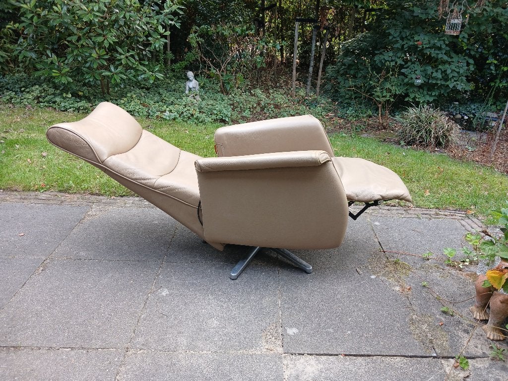 Prominent Toscane relax fauteuil  relaxstoel draaibaar, Huis en Inrichting, Ophalen, Gebruikt, Minder dan 75 cm, Leer