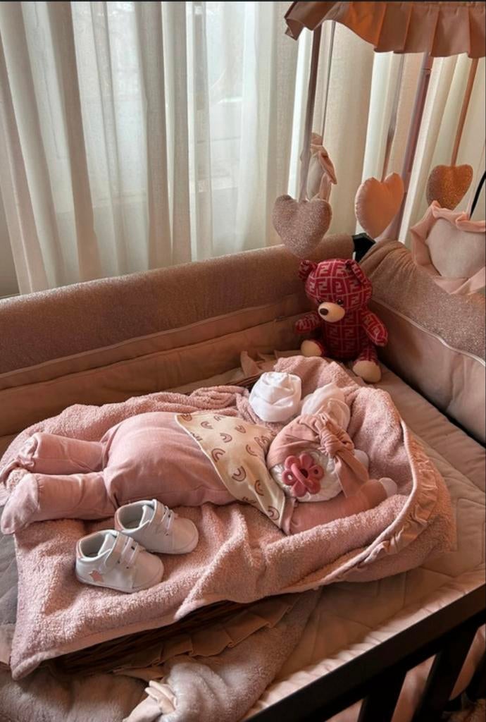Royal Baby Boxbekleding Set Roze - Glamour Collectie, Kinderen en Baby's, Boxen, Ophalen of Verzenden, Zo goed als nieuw, Vierkant
