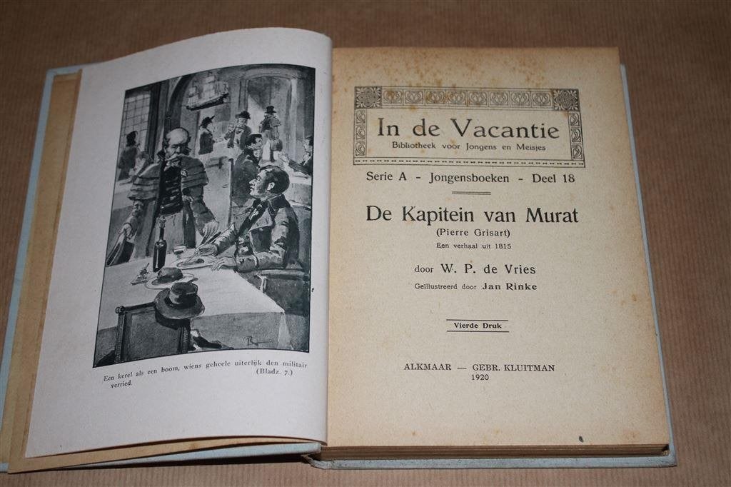De kapitein van Murat. Vries. Kluitman 1920., Boeken, Ophalen of Verzenden, Gelezen
