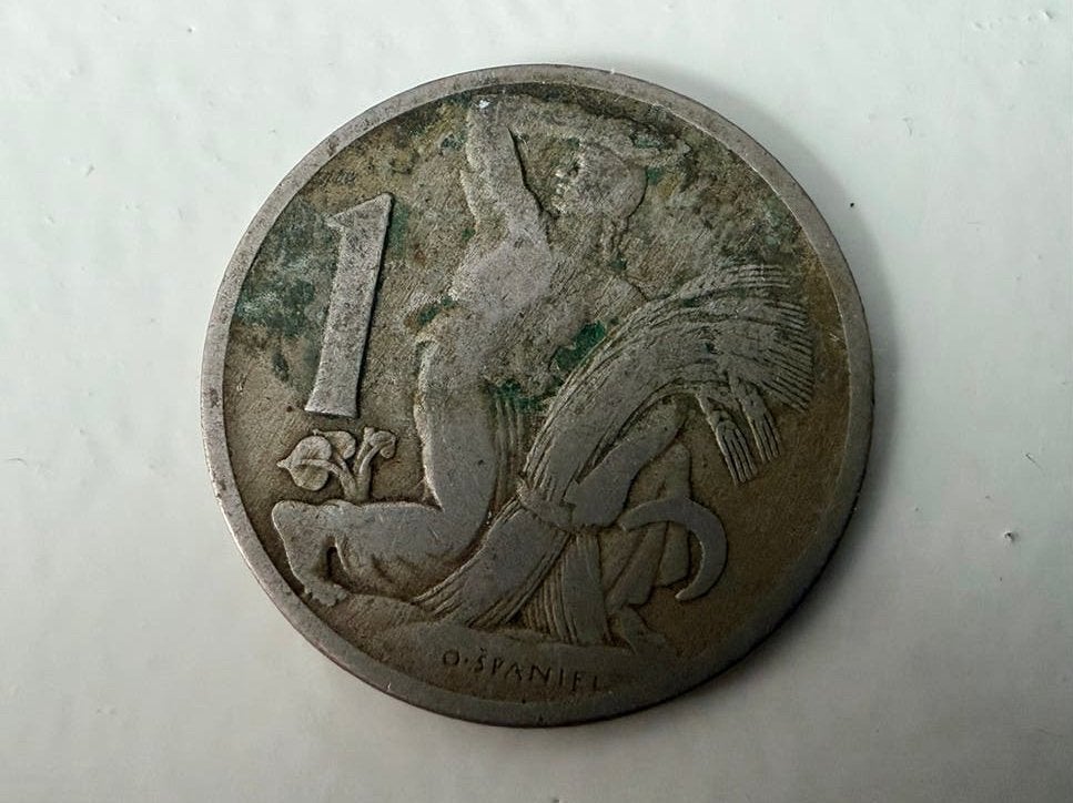 Tsjechoslowaakse 1 Koruna munt 1922, Verzenden, Losse munt