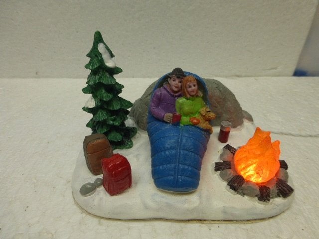 lemax Night time campfire kerstdorp accessoire tafereeltje, Ophalen of Verzenden, Zo goed als nieuw