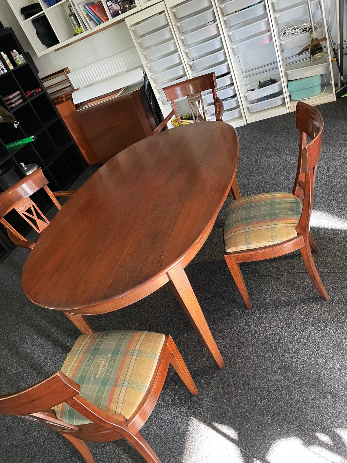 Eethoek met 4 stoelen, Ophalen