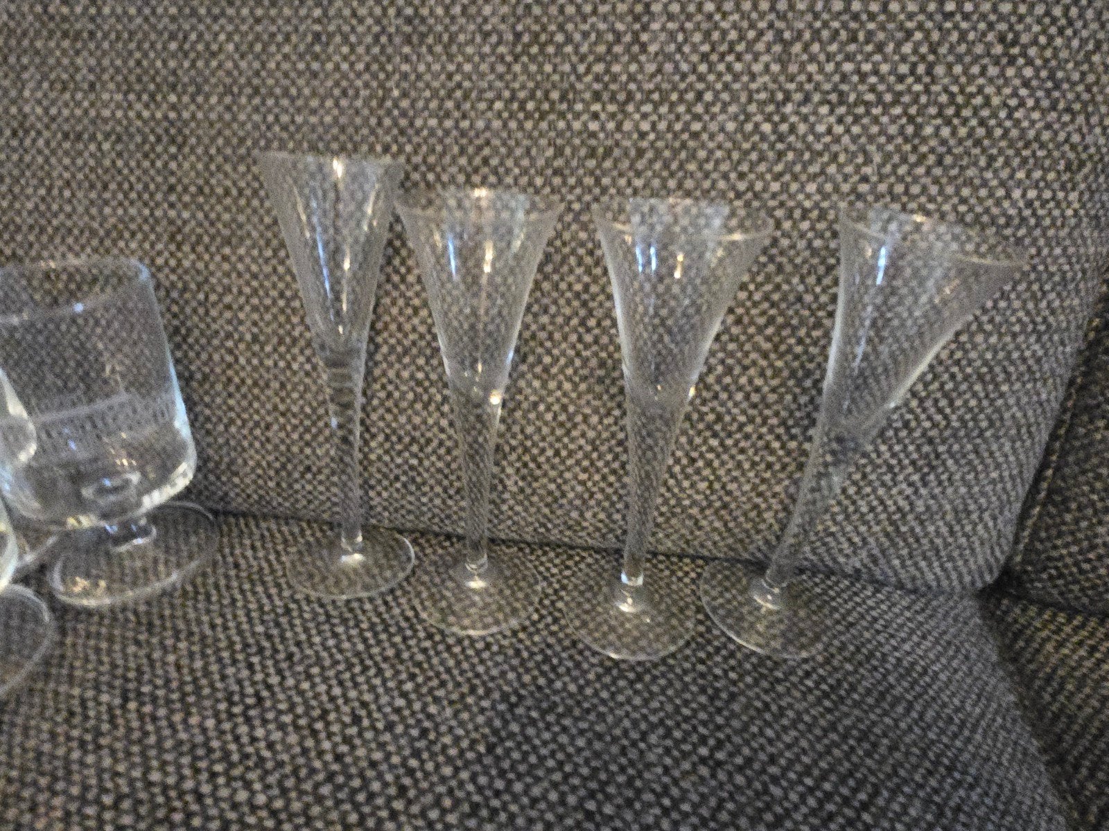 4 Mooie Borrelglazen op voet, Huis en Inrichting, Glas of Glazen, Ophalen of Verzenden, Overige stijlen, Glas