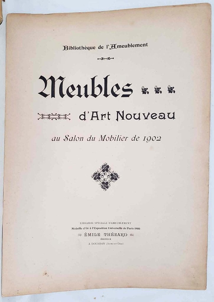 Catalogus"Meubles Art Nouveau Salon 1902., Gelezen, Ophalen of Verzenden, A.Dourdan, Stijl of Stroming