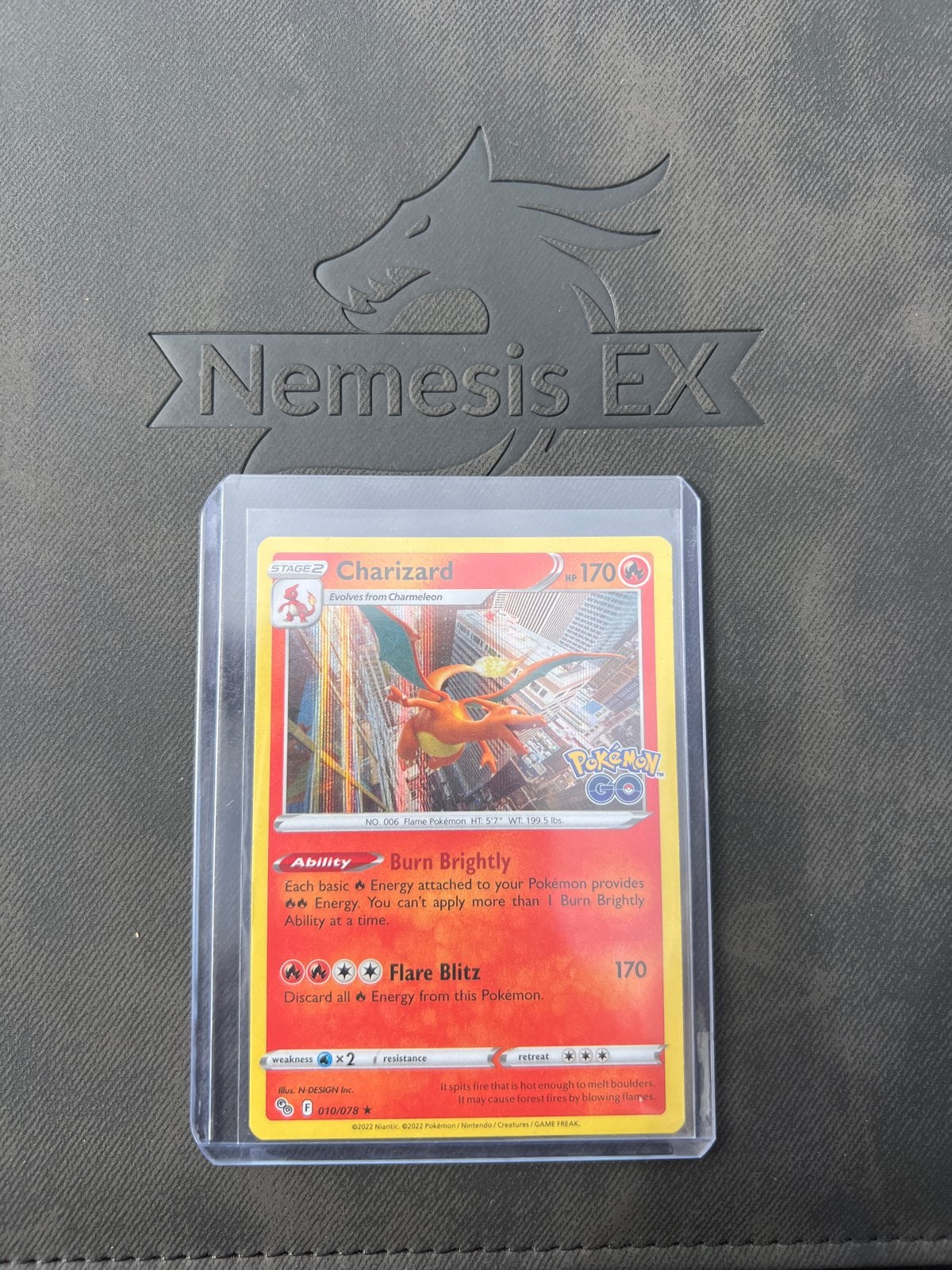 Charizard Pokémon GO 10/78, Hobby en Vrije tijd, Verzamelkaartspellen | Pokémon, Ophalen of Verzenden, Zo goed als nieuw, Losse kaart