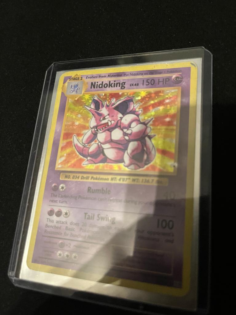 Nidoking Pokémon Kaart - Holo Rare, Ophalen, Zo goed als nieuw, Losse kaart, Foil