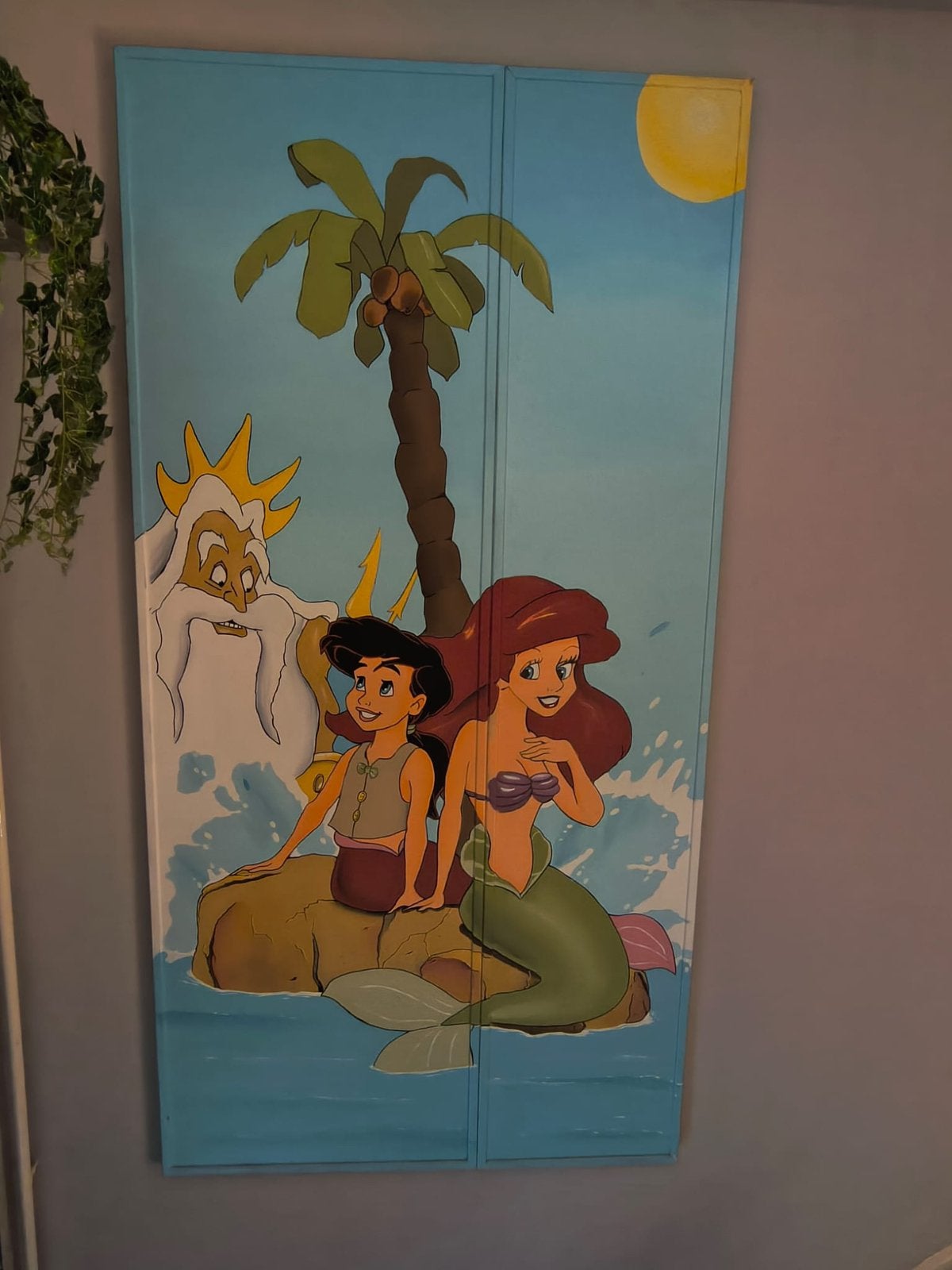 Grote schilderij, de kleine zeemeermin, Ophalen