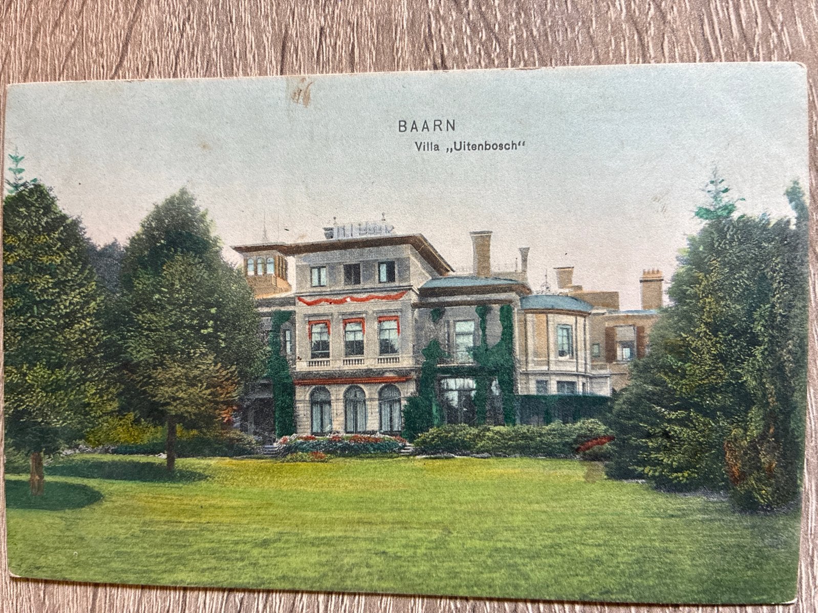 Oude briefkaart Baarn - Villa Uitenbosch' 1909, Ophalen of Verzenden, Voor 1920, Gelopen, Utrecht
