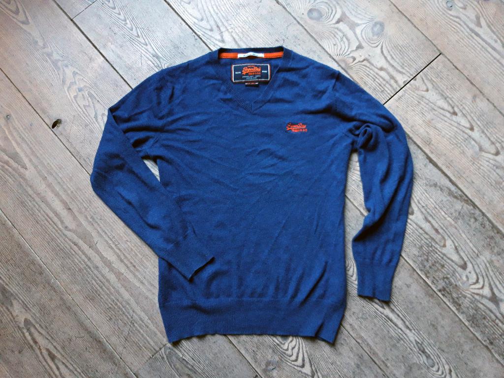Superdry trui / sweater, blauw, maat S, weinig gedragen, Blauw, Ophalen of Verzenden, Zo goed als nieuw, Maat 46 (S) of kleiner