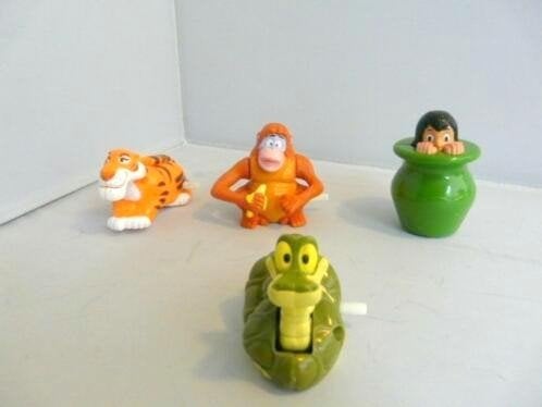 Disney 1990 # Junglebook 4x, Ophalen of Verzenden, Leeuwenkoning of Jungle Boek, Zo goed als nieuw, Beeldje of Figuurtje