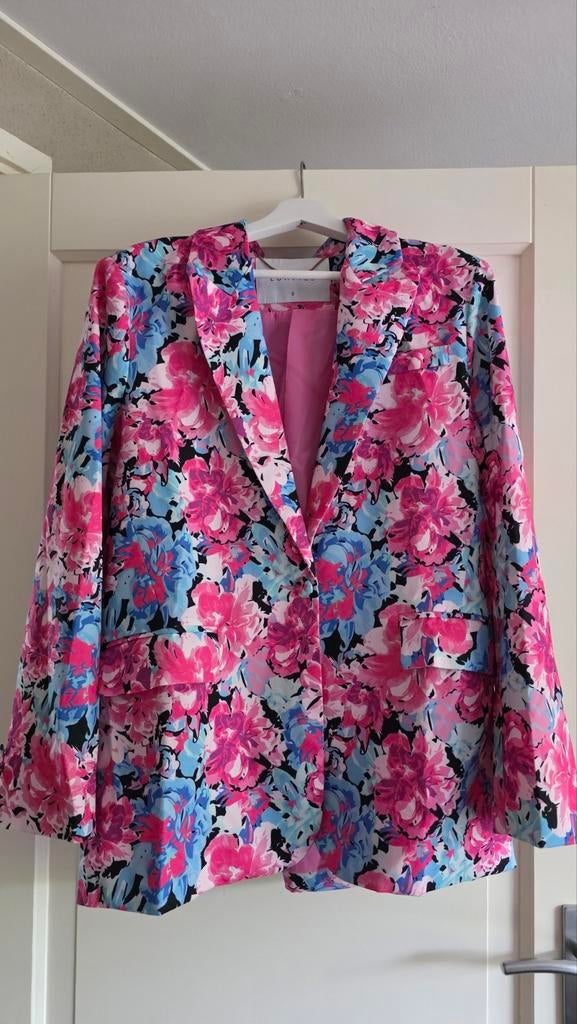 Loavies Bloemenprint Blazer Maat S, LOAVIES, Ophalen of Verzenden, Zo goed als nieuw, Jasje