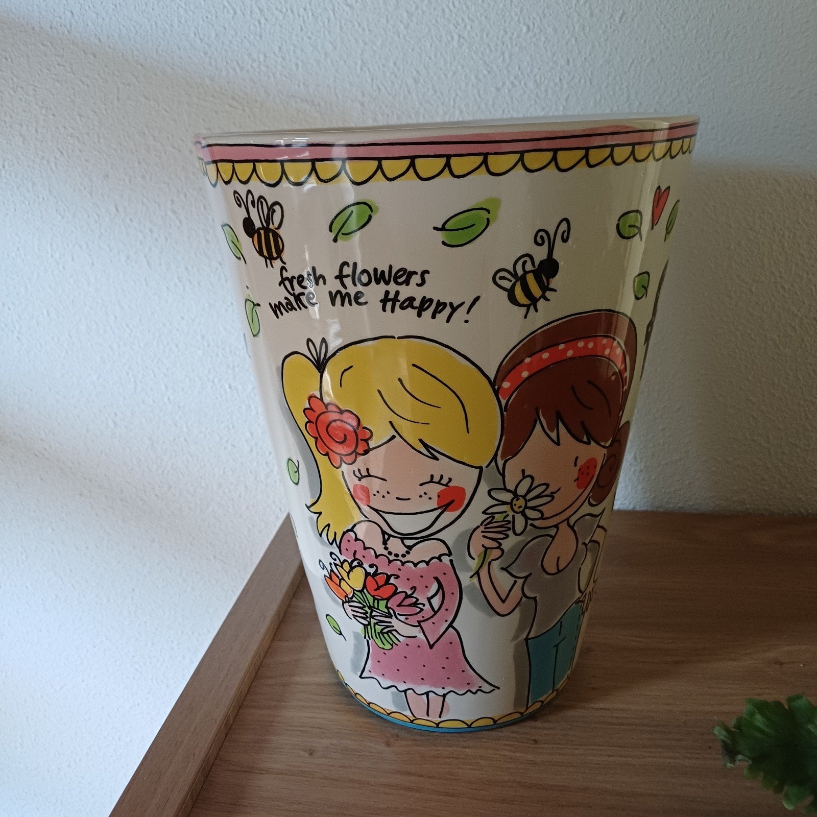 Blond Amsterdam Hoge Vaas - I Love Flowers, Huis en Inrichting, Ophalen, 27 cm, Zo goed als nieuw, Steen/keramiek