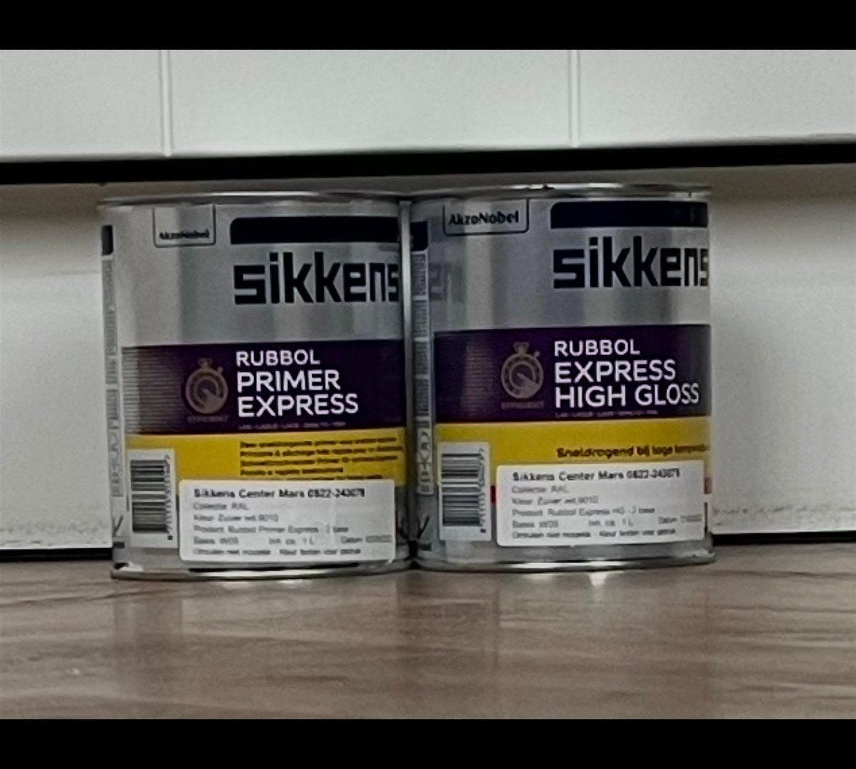 Sikkens Rubbol Primer Express & High gloss RAL 9010 of 7016!, Ophalen, Wit, Nieuw, Verf