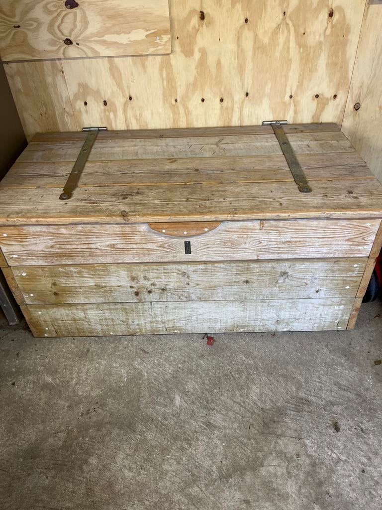 Houten opbergkist / dekenkist, Huis en Inrichting, Woonaccessoires | Kisten, Gebruikt, Minder dan 50 cm, 50 tot 75 cm, 100 tot 150 cm