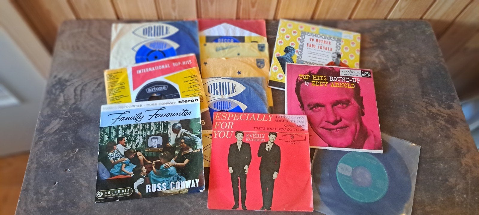 9 singles, The Everly Brothers, The Shadows, Anneke Gronloh, Ophalen of Verzenden, Gebruikt, Pop