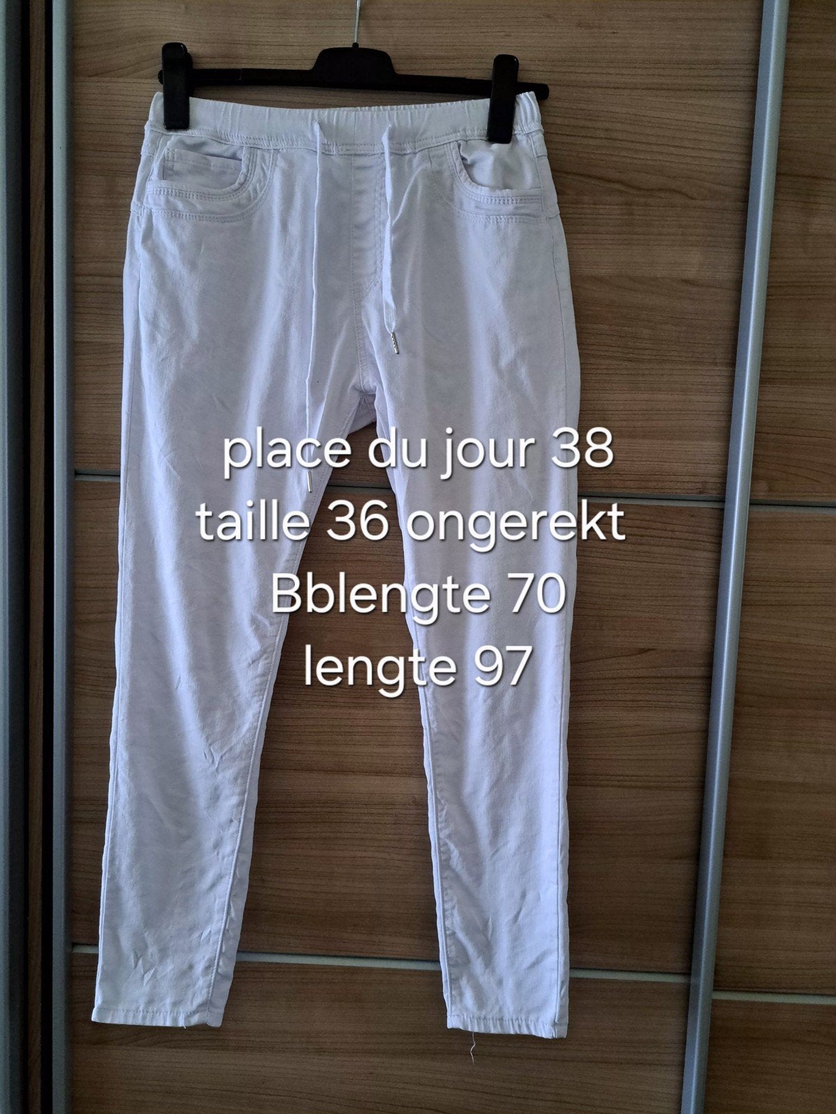 Place du jour jeans wit maat 38, Wit, Ophalen of Verzenden, W30 - W32 (confectie 38/40), Gedragen