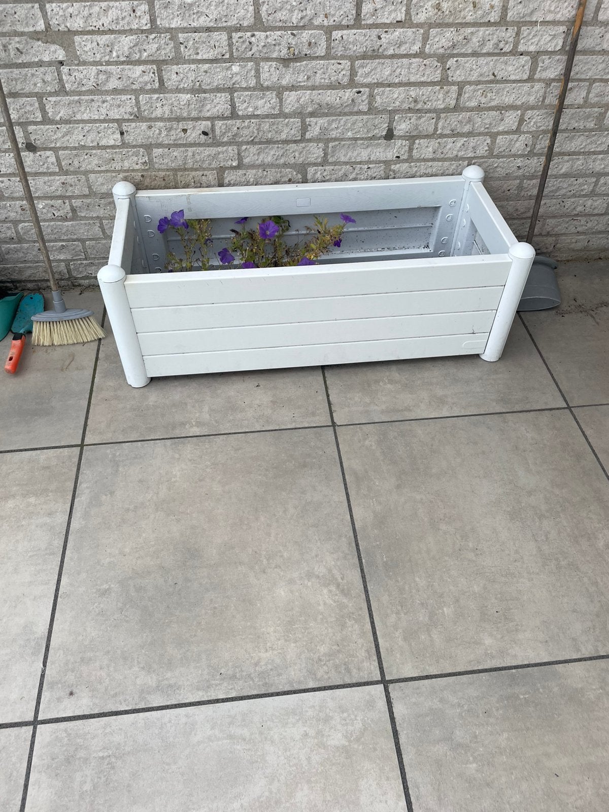 Vidax plantenbak wit 100x43x35 cm, Tuin en Terras, Ophalen, Kunststof, 100 cm of meer, Zo goed als nieuw