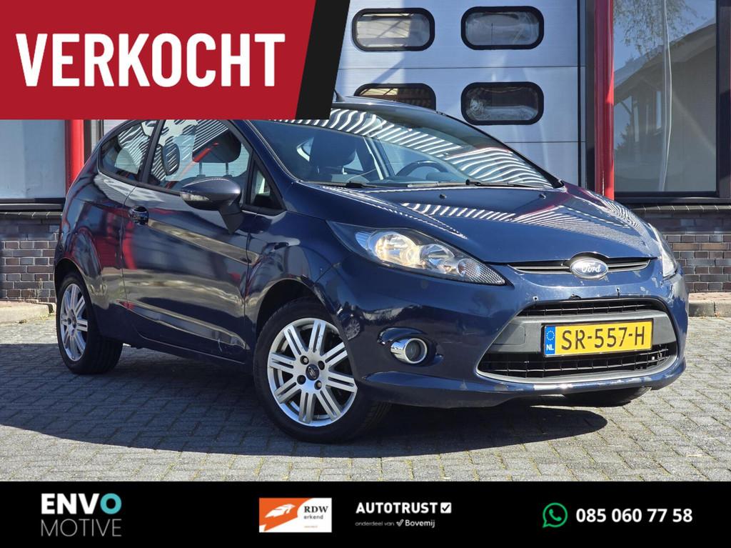 Ford Fiesta 1.4 Trend Automaat/Airco/AUX/LMV/Goedkoop!, Auto's, Euro 5, 4 cilinders, Blauw, Elektrische ramen
