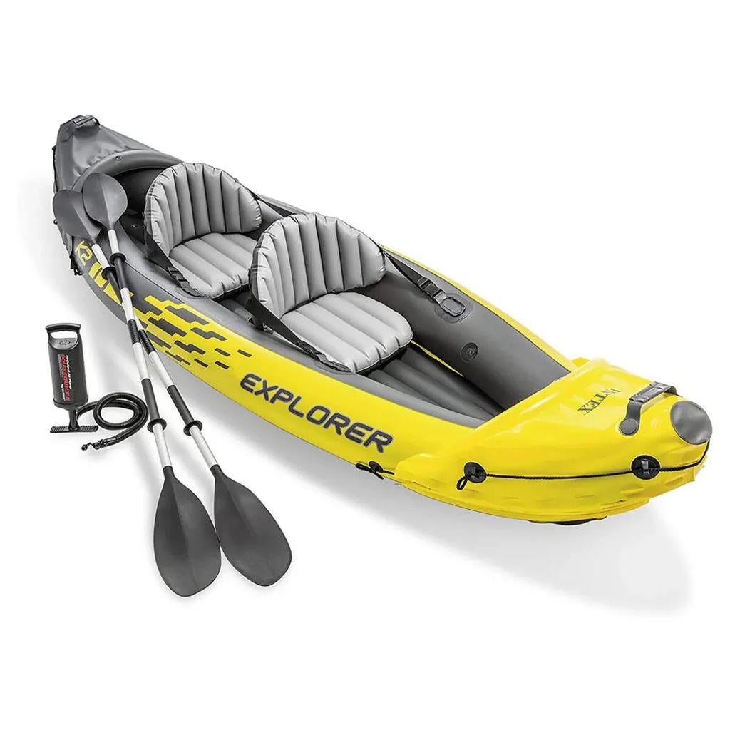 Intex Explorer K2 Kayak Set. Inclusief peddels en pomp, Watersport en Boten, Ophalen of Verzenden, Opblaasbaar, Zo goed als nieuw