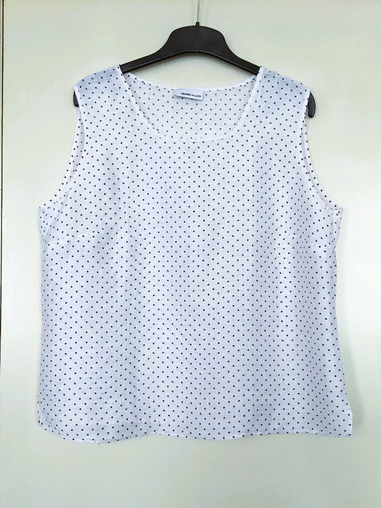 Linnen Top van Frank Walder, Wit, Maat 46/48 (XL) of groter, Ophalen of Verzenden, Zo goed als nieuw