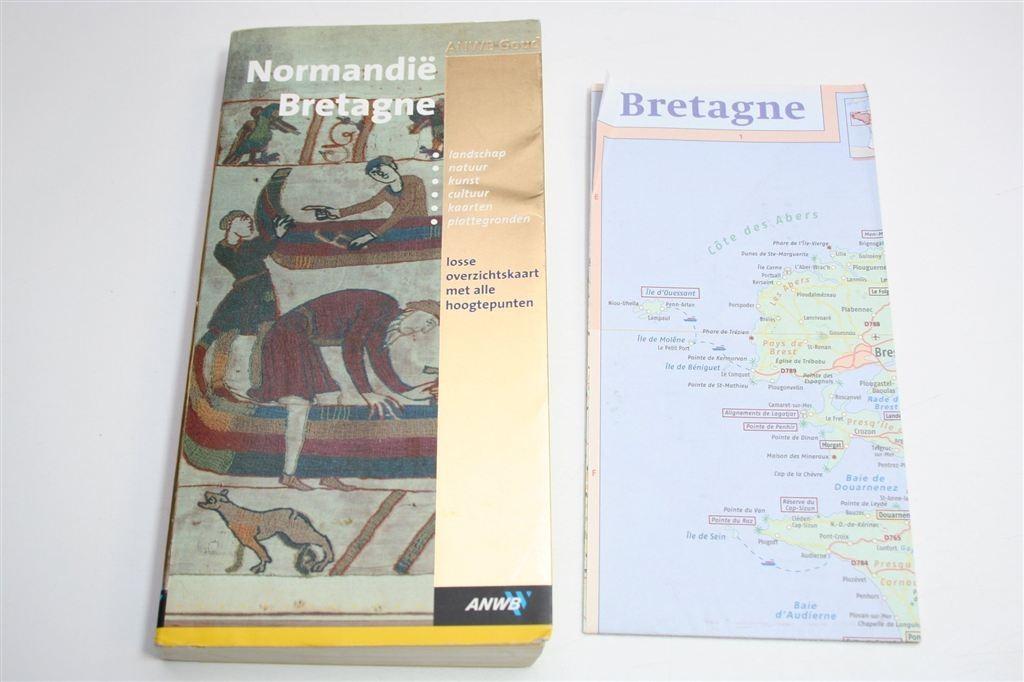 ANWB Reisgids Normandië & Bretagne [Met Kaart], Gelezen, Europa, Ophalen of Verzenden, Reisgids of -boek