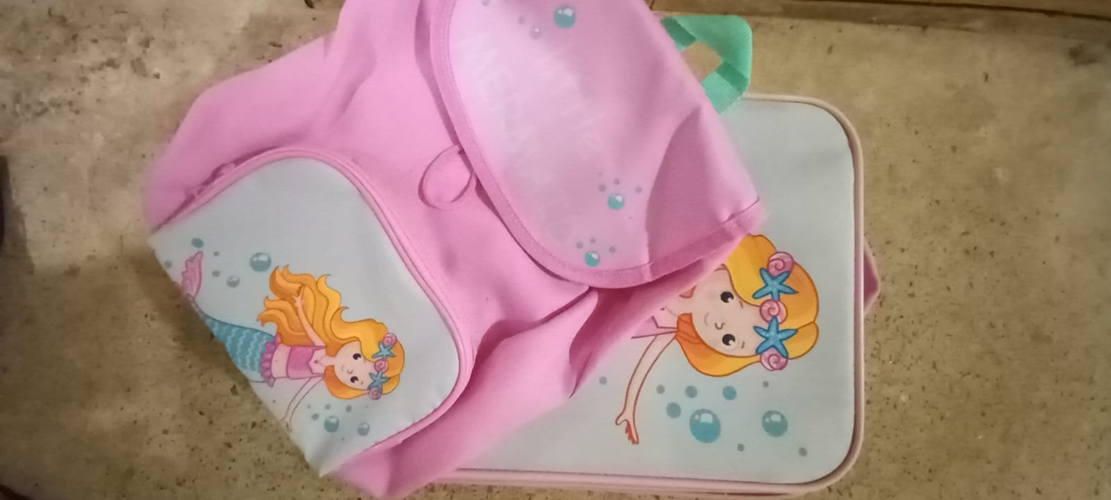Roze zeemeermin rugtas voor kinderen, Ophalen, Rugtas, Roze, 30 tot 40 cm