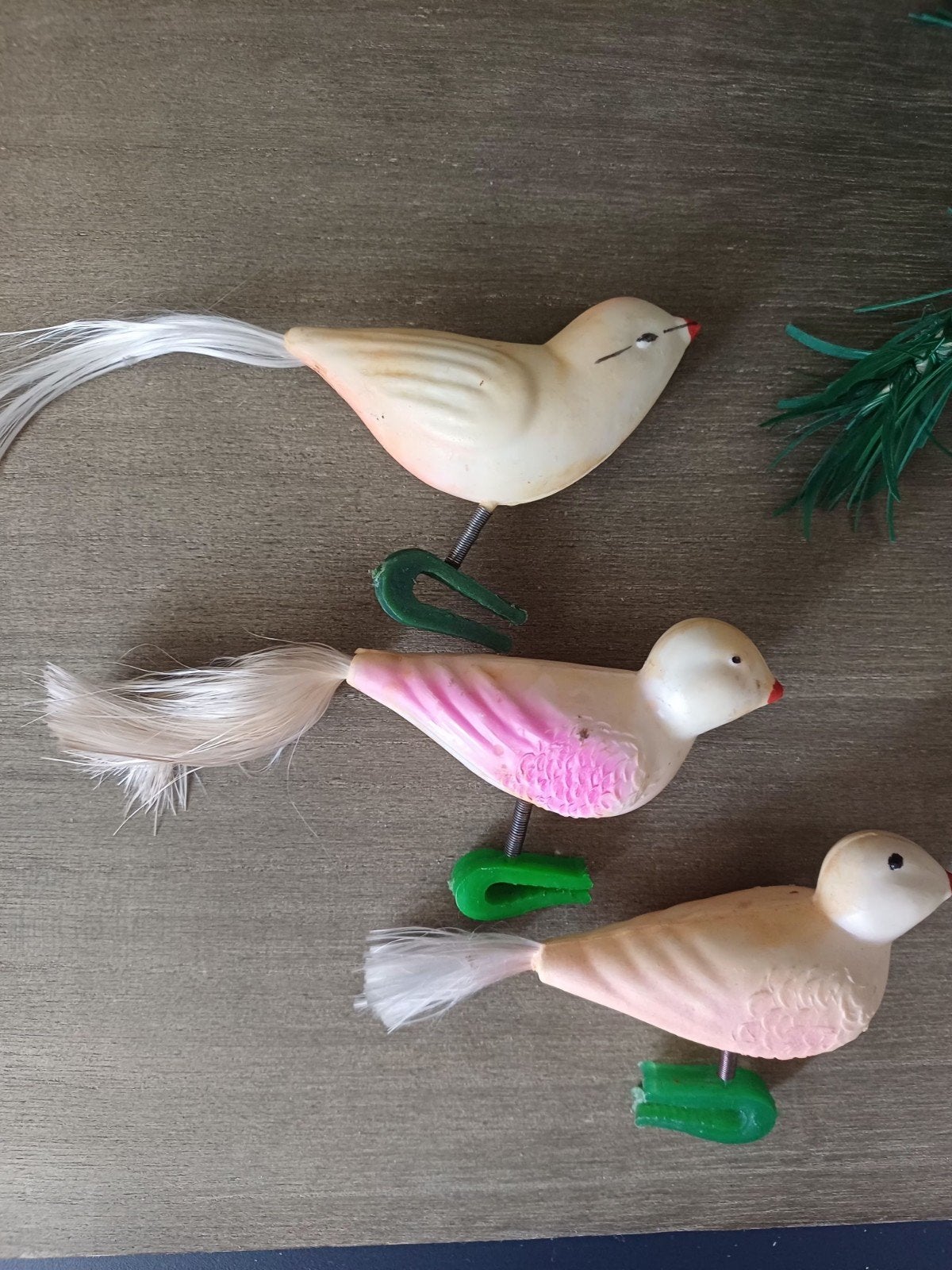 Oude kerstballen van glas bakeliet vogels, Diversen, Ophalen of Verzenden