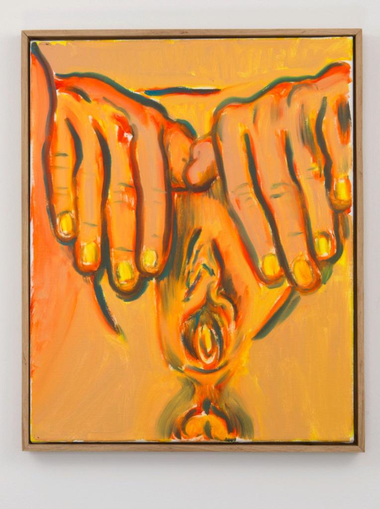 Figuratief schilderij “Aanraking” olieverf op linnen, Ophalen of Verzenden