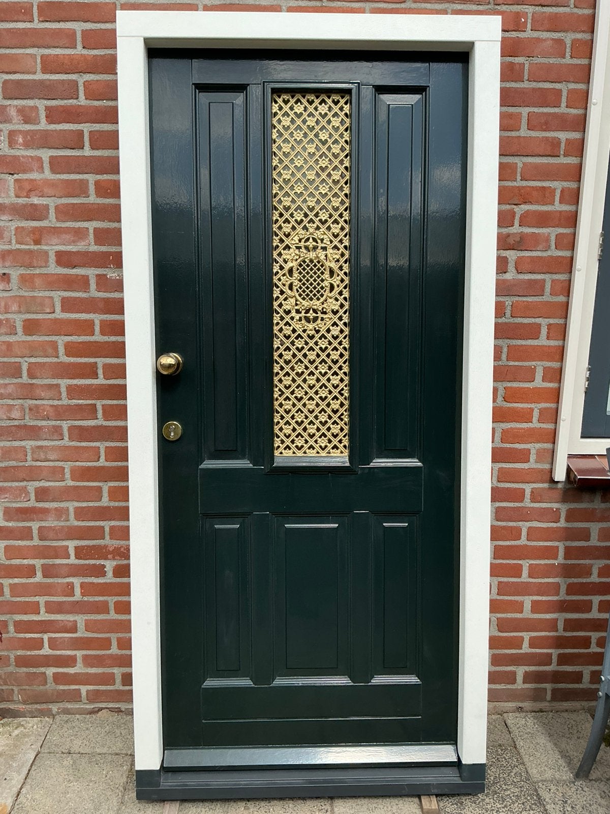 Kozijn met rooster voordeur, Deurkozijn, Zo goed als nieuw, Hout, Ophalen