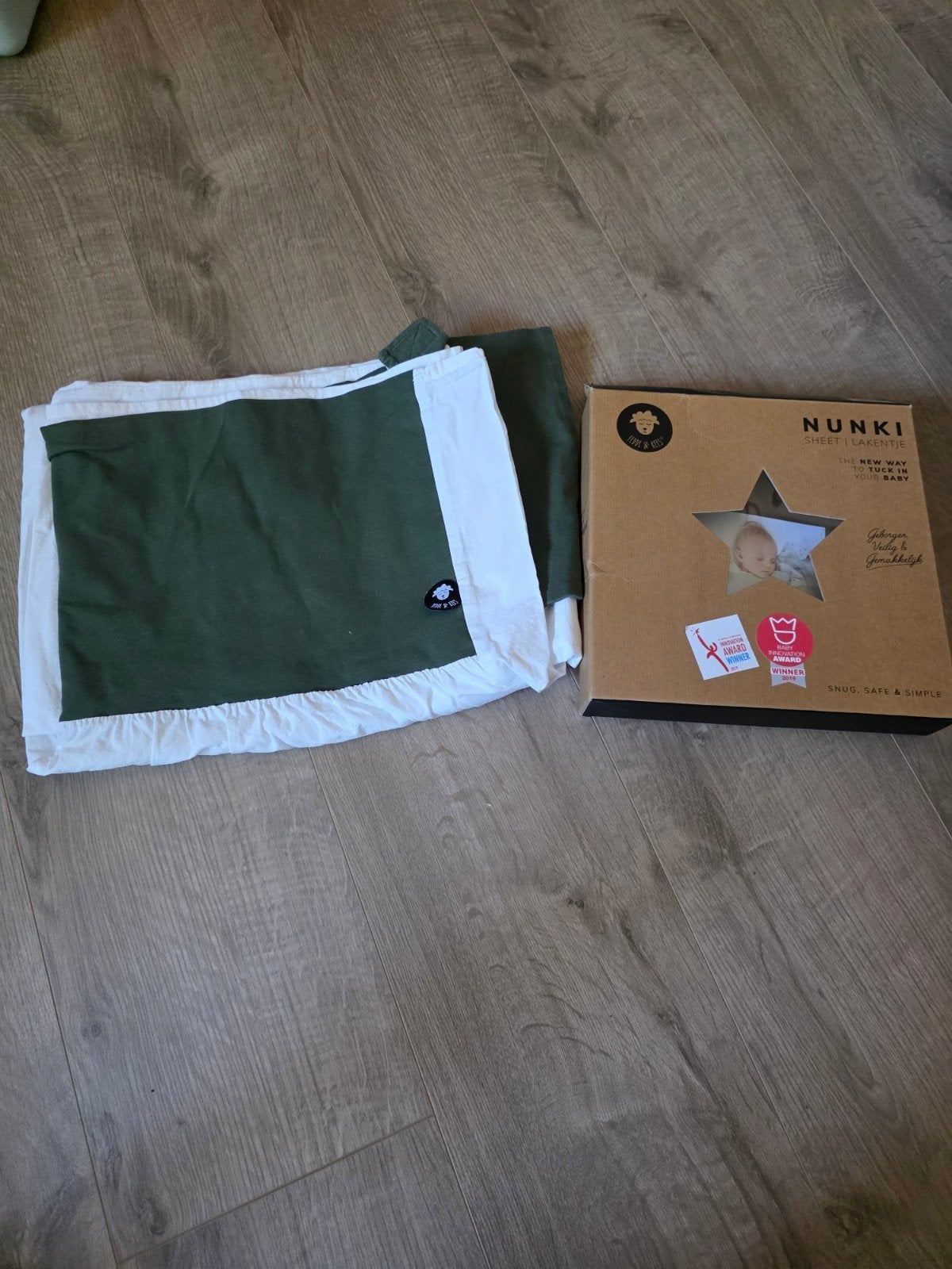 Nunki laken van Fedde en Kees voor doorgroeibed 70x140, Hoeslaken of Sloop, Peuterbed, Ophalen of Verzenden, Zo goed als nieuw