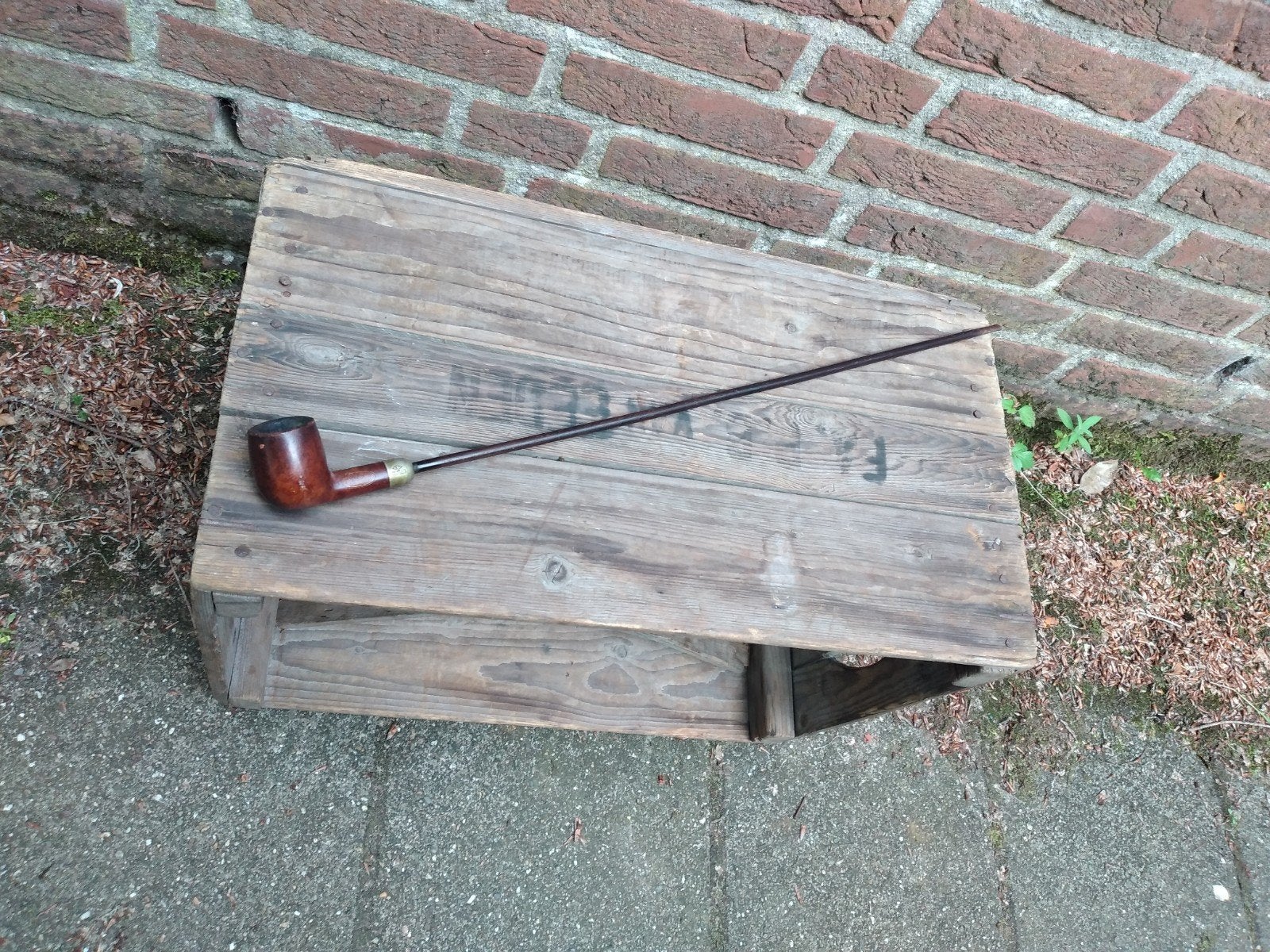 Lange oude churchwarden briar pijp, Ophalen of Verzenden, Gebruikt, (Water)pijp