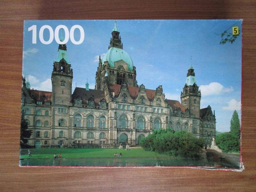 Nr.36: Puzzel van Kasteel in Hanover Duitsland 1000 stukjes, Ophalen of Verzenden, 500 t/m 1500 stukjes, Gebruikt, Legpuzzel