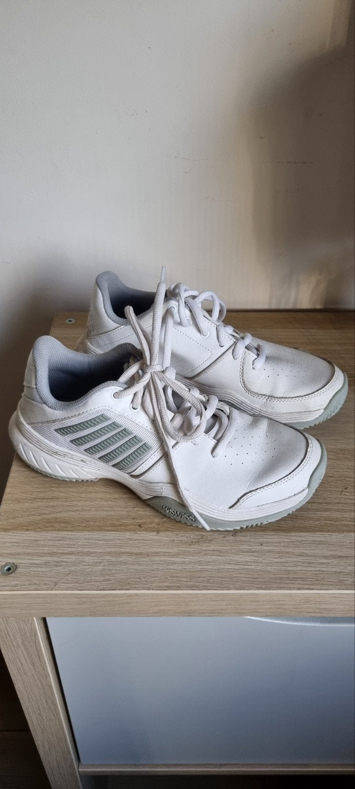 K-Swiss Dames Tennisschoenen Maat 41 Wit, Ophalen of Verzenden, Zo goed als nieuw, K-Swiss, Wit