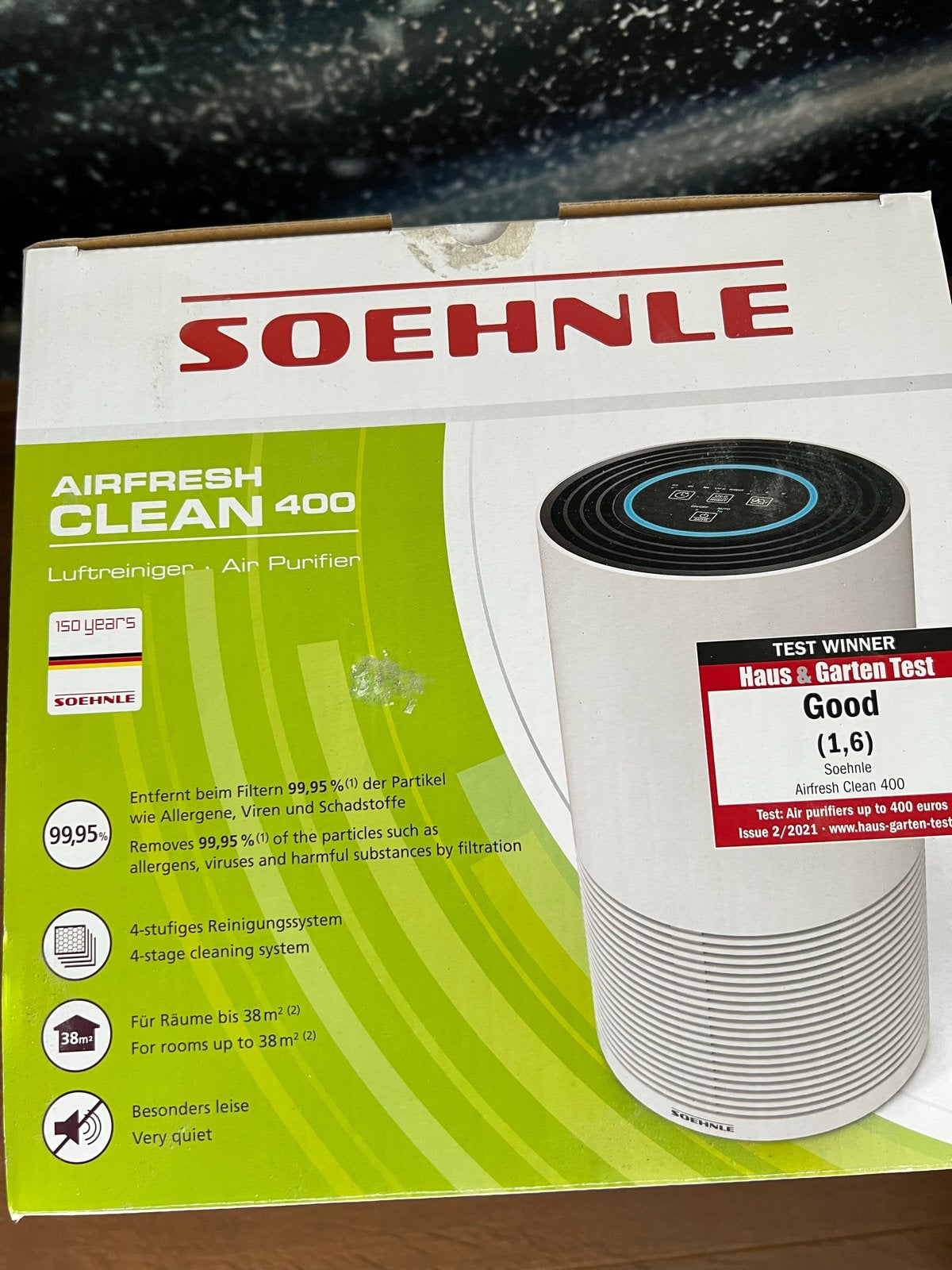 Soehnle Airfresh Clean 400 Luchtreiniger - ZGAN, Ophalen of Verzenden, Nieuw, Luchtreiniger