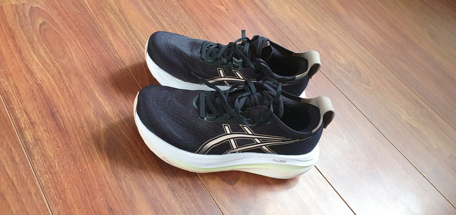 Aesics Gel Nimbus 27 Black breeze - maat 41.5 women, Ophalen of Verzenden, Zo goed als nieuw, Hardloopschoenen, Asics
