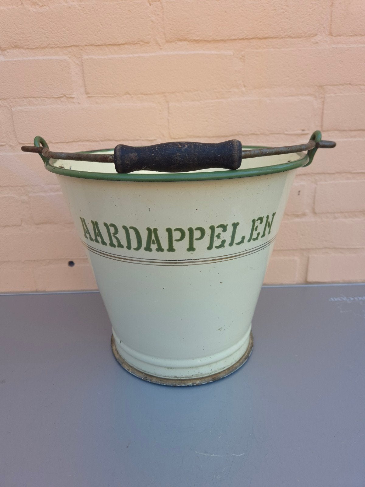 Crème emaille aardappelen emmer., Ophalen of Verzenden