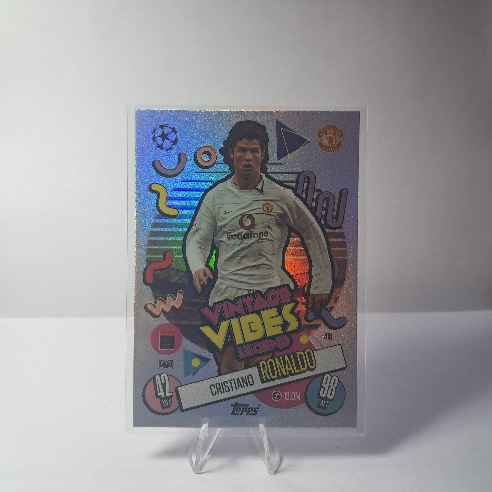 topps match attax cristiano ronaldo vintage vibes, Ophalen of Verzenden, Nieuw, Plaatje