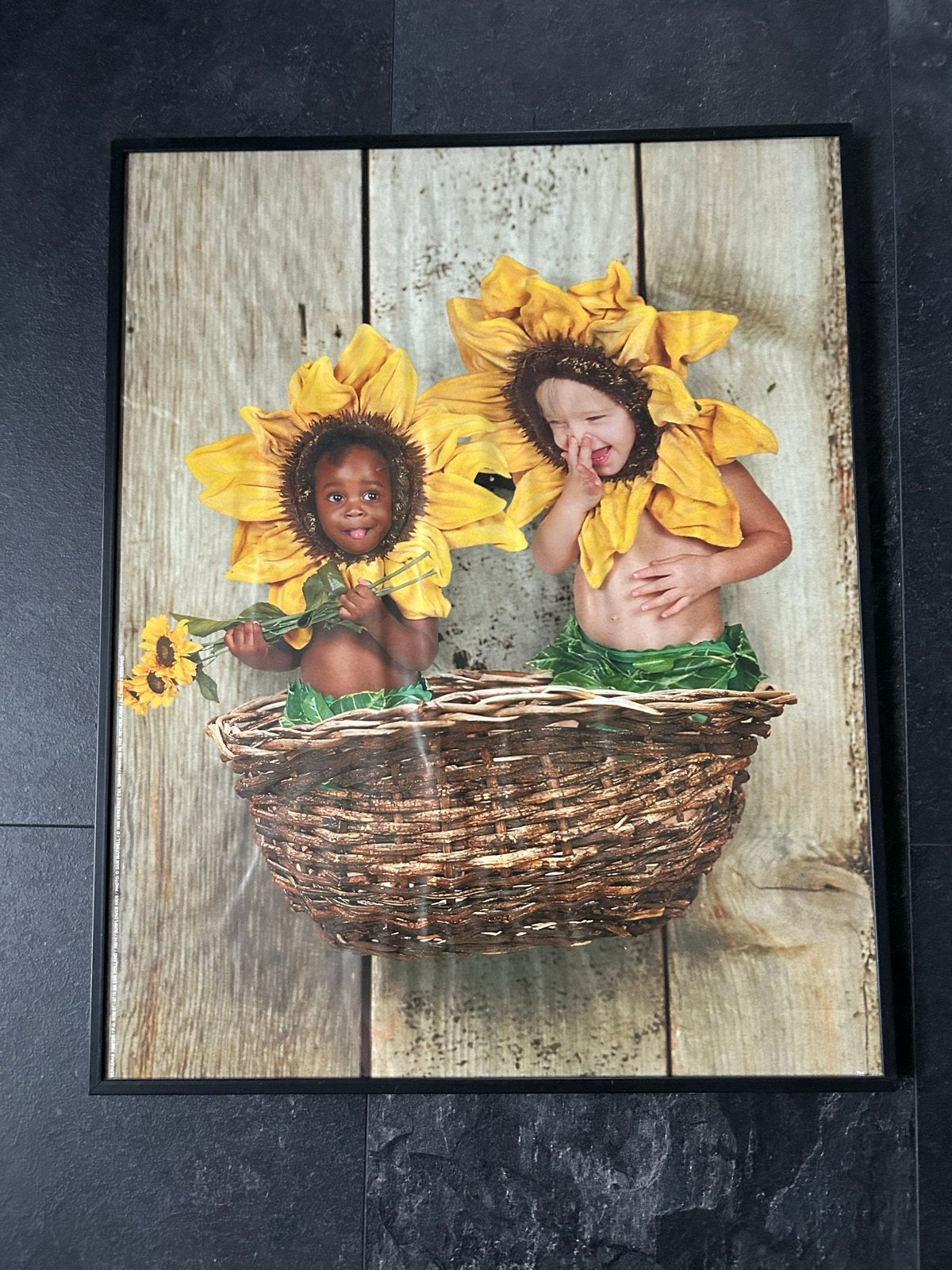 Fotolijst 40x50 cm met vrolijke kinderfoto, Ophalen, Kunststof, Gebruikt, Fotolijst