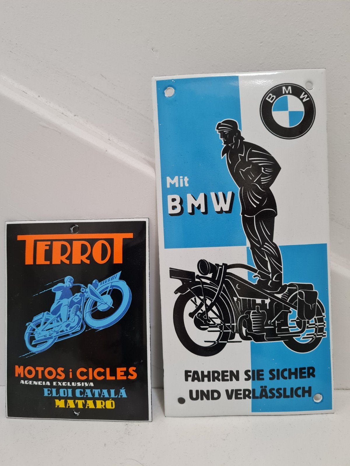 Emaille borden bmw, Ophalen of Verzenden, Reclamebord